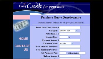  Sell your Note or Asset Website 